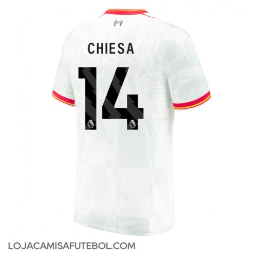 Camisa de Futebol Liverpool Federico Chiesa #14 Equipamento Alternativo 2024-25 Manga Curta